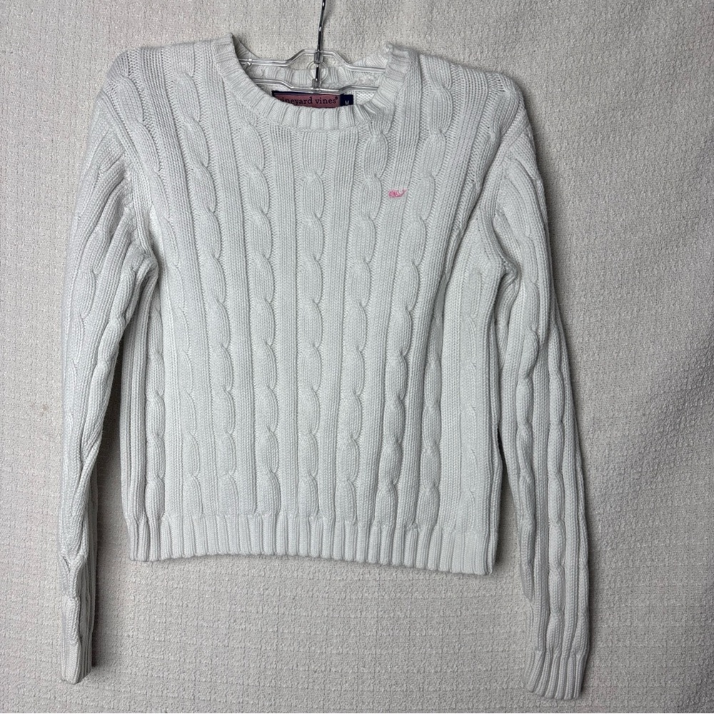 Vineyard Vines‎ White Cable Knit Sweater